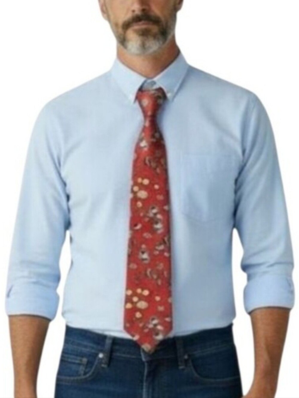 Stagg Red Tropical Fish Print Tie